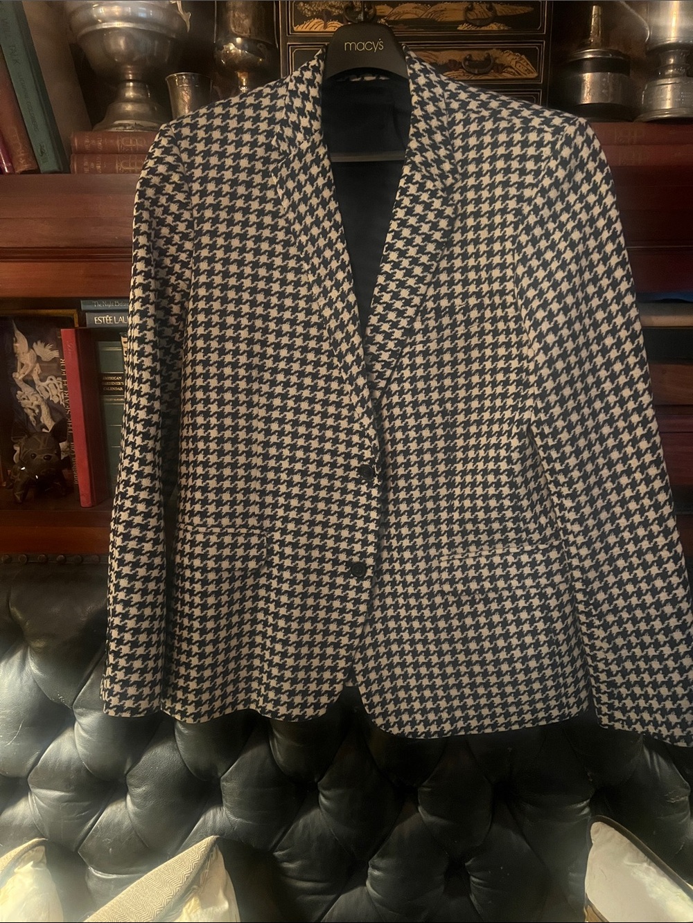 Mr. Turk Houndstooth Blazer with Navy and Cream